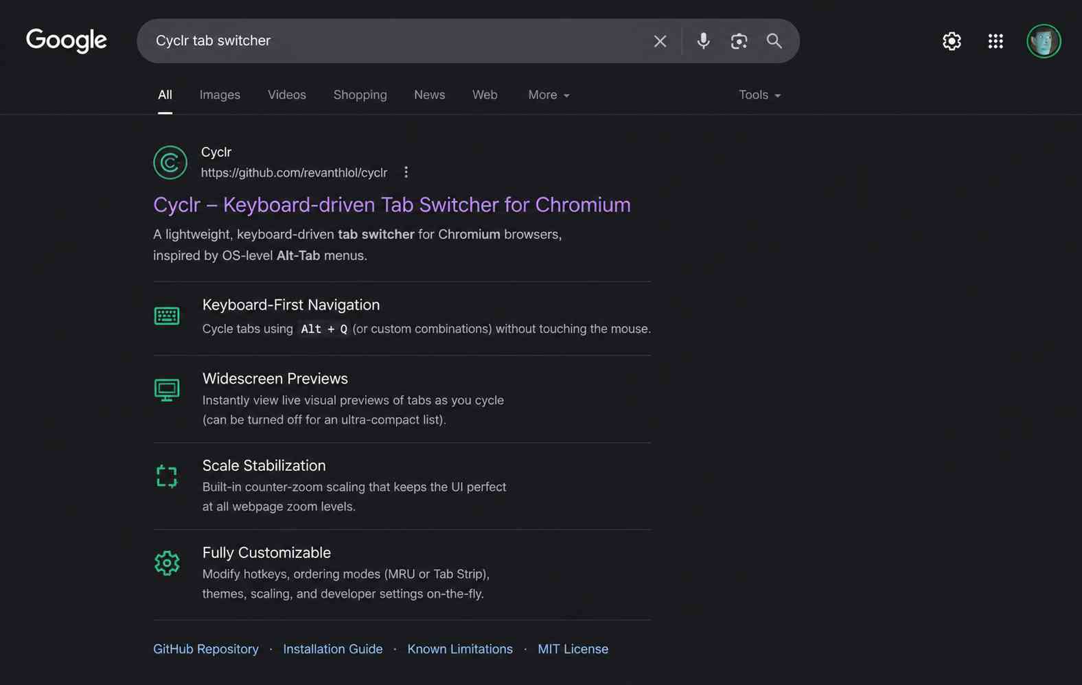 Google Screenshot